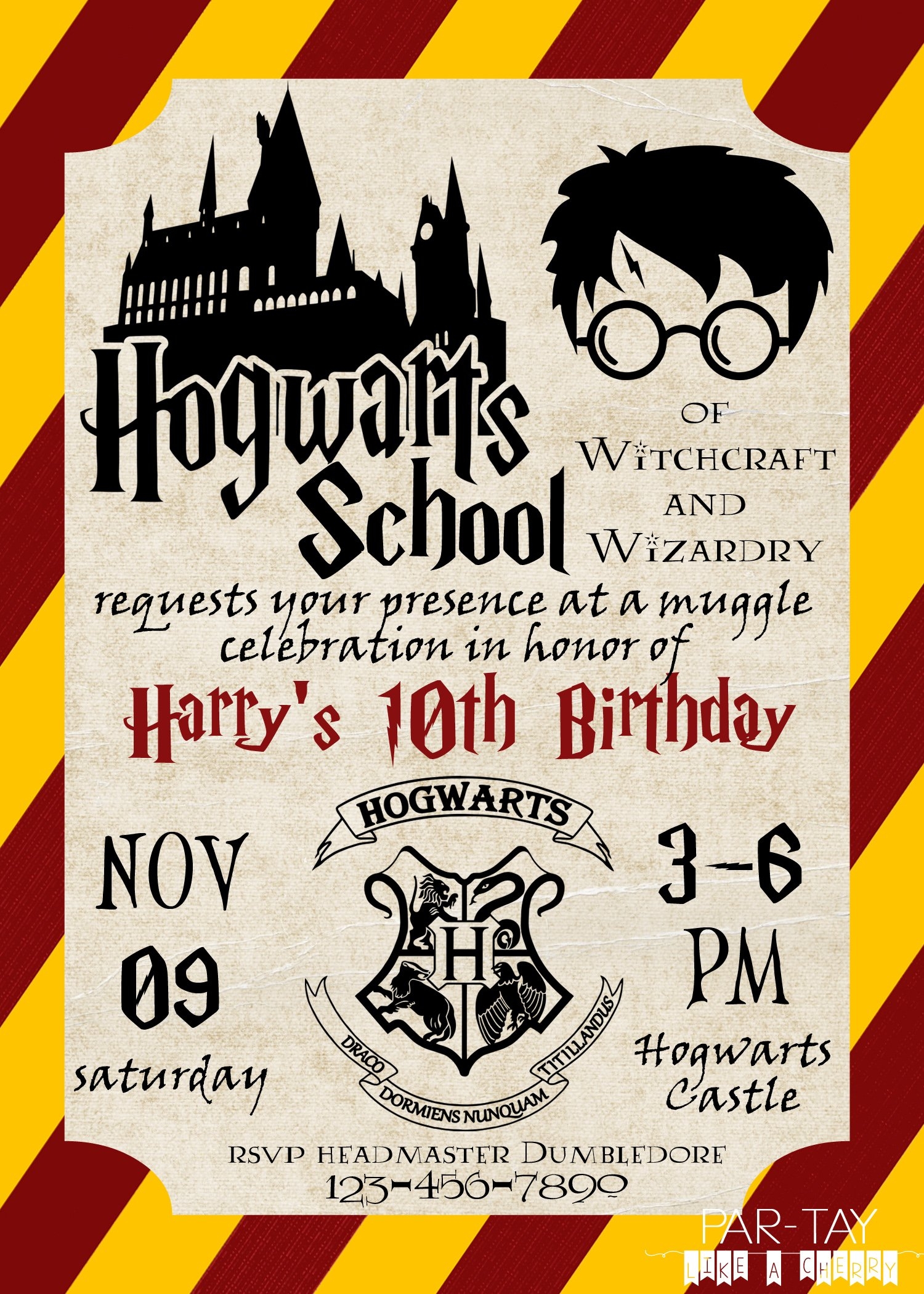 Harry Potter Printable Invitation Templates