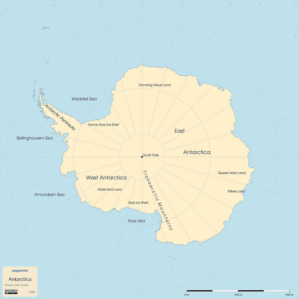 Free Printable Map Of Antarctica