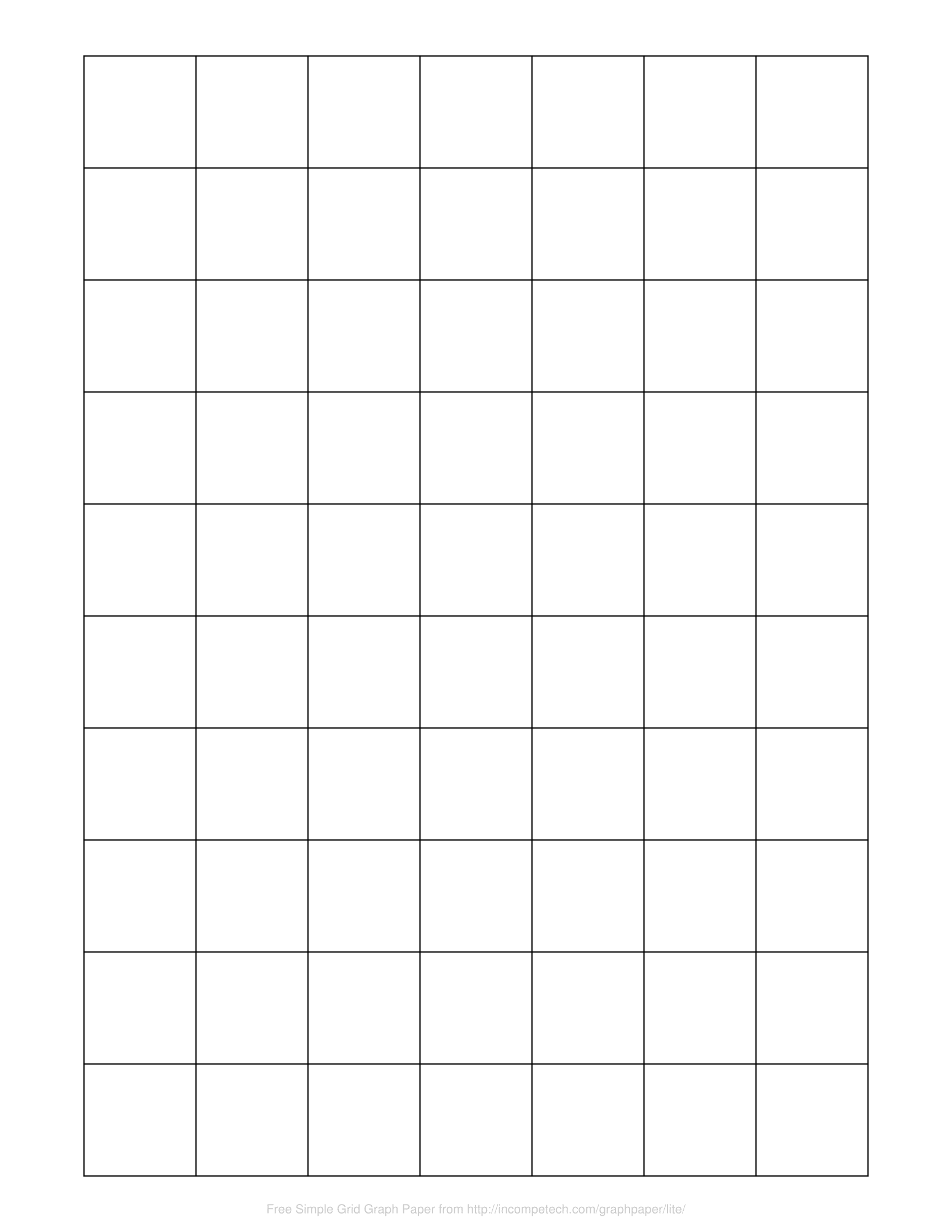 1 Inch Graph Paper Printable