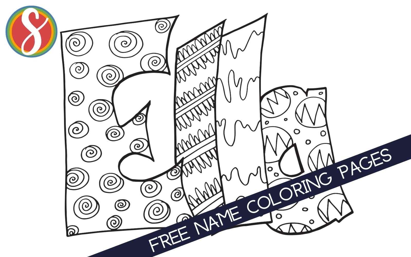 Free Personalized Name Coloring Pages MockoFUN Worksheets Library