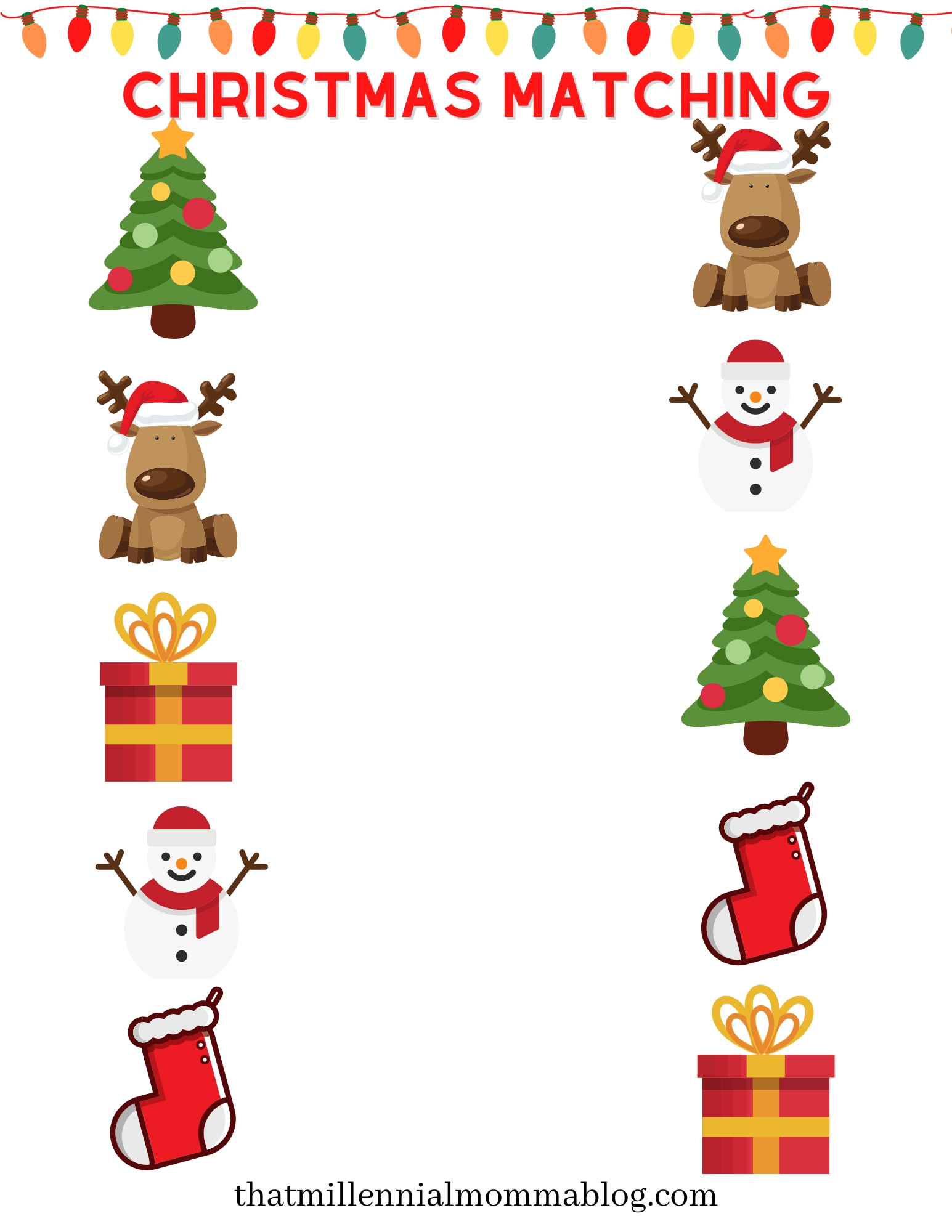 Preschool Free Printable Christmas Worksheets For Kindergarten