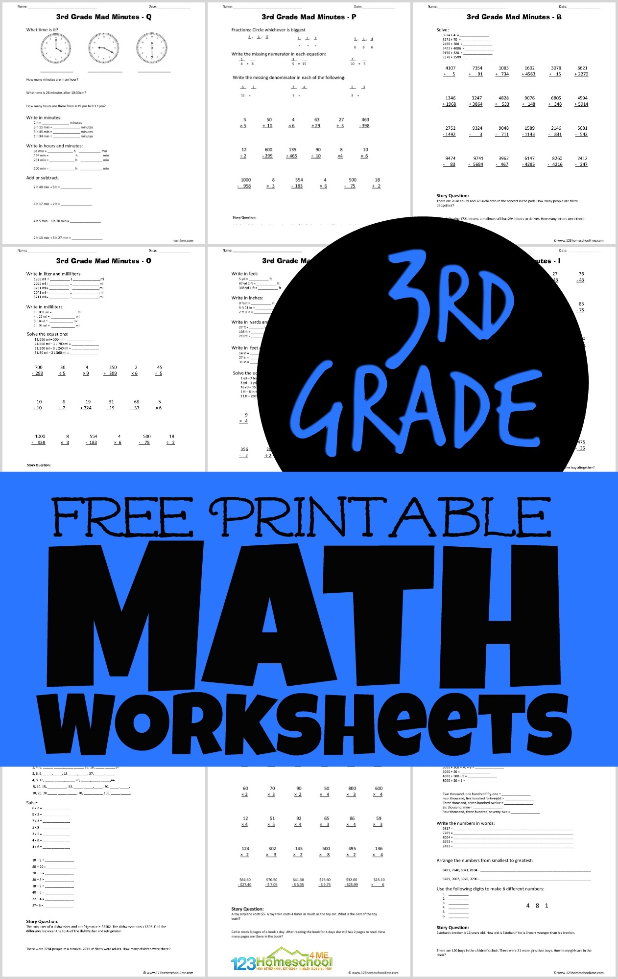 3Rd Grade Math Packets Printable