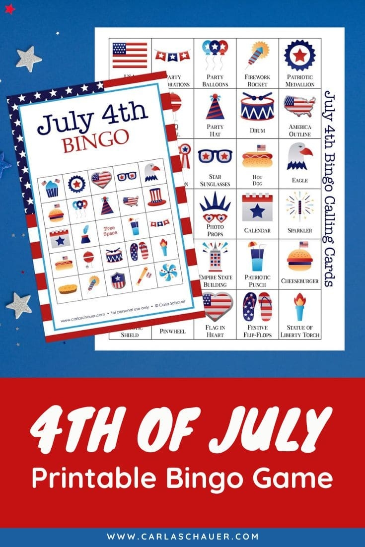 4Th Of July Bingo Cards Printable