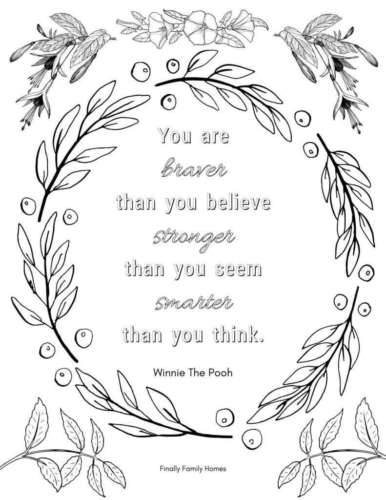 Free Printable Inspirational Quotes Coloring Pages