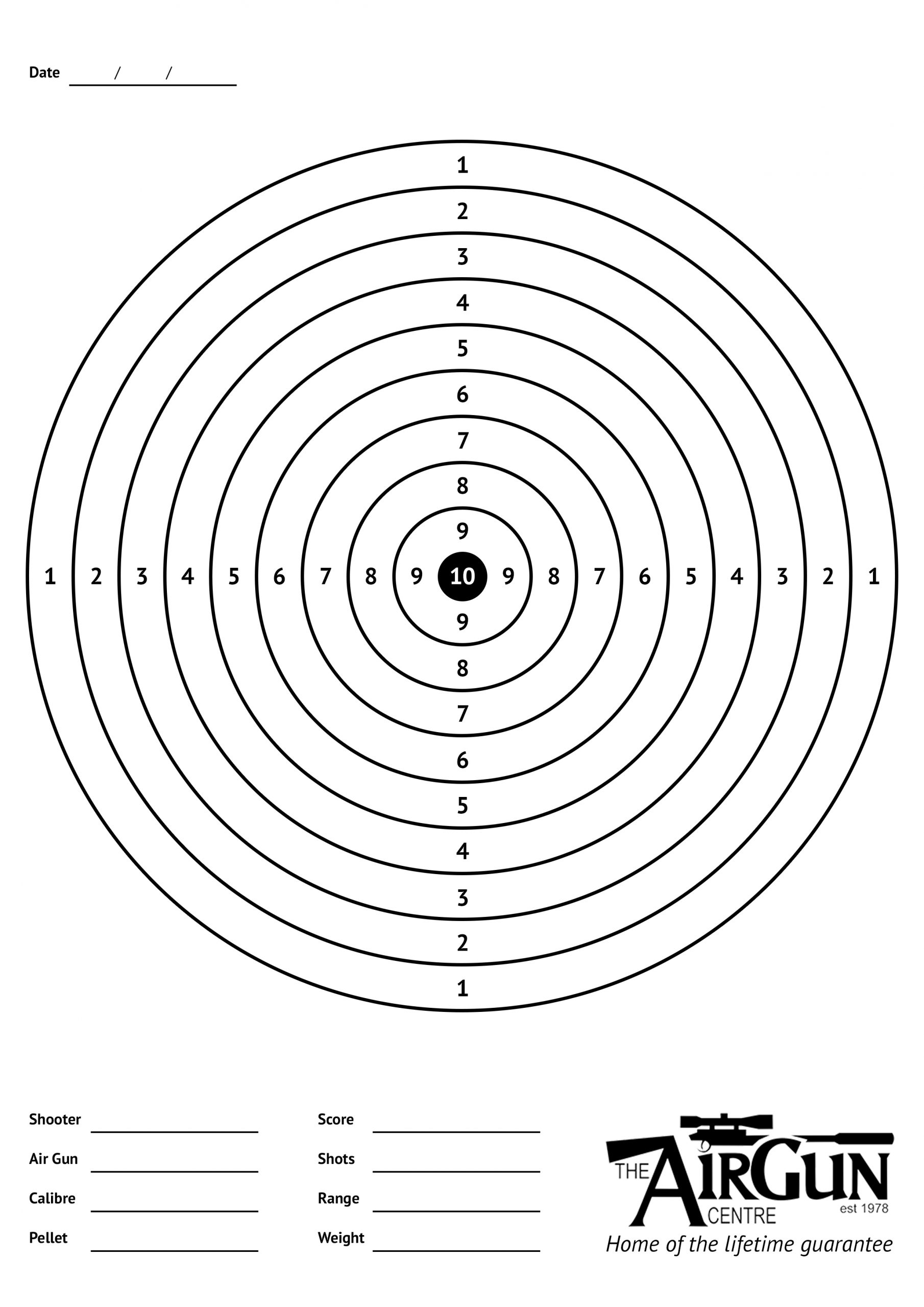 Printable Rifle Sight In Targets