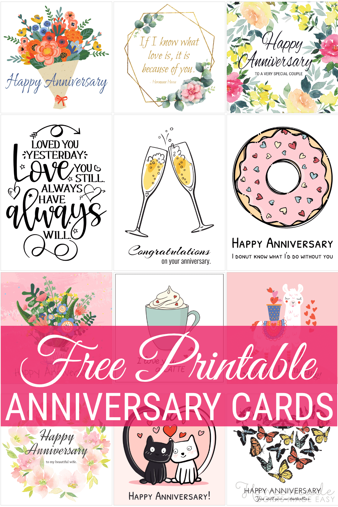 Printable Anniversary Cards For Husband