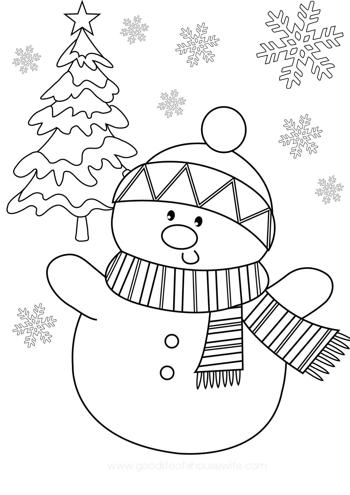 Free Printable Christmas Coloring Pages For Kids