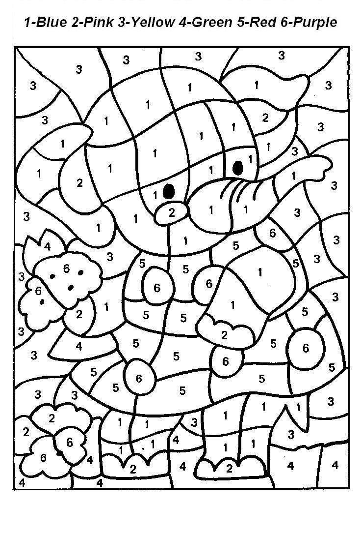 Free Printable Color By Number Pages For Kids