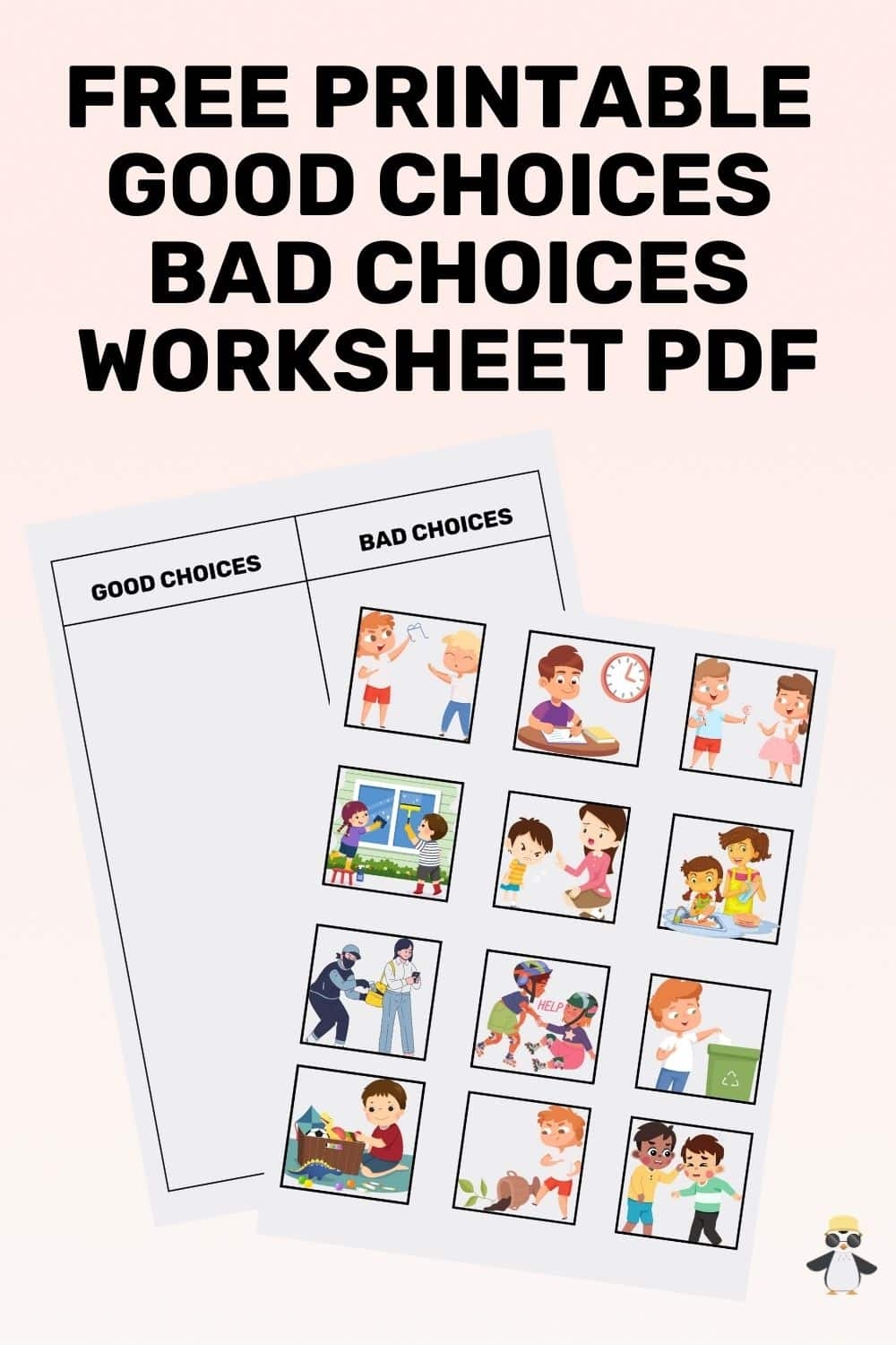 Good Choices Bad Choices Printables