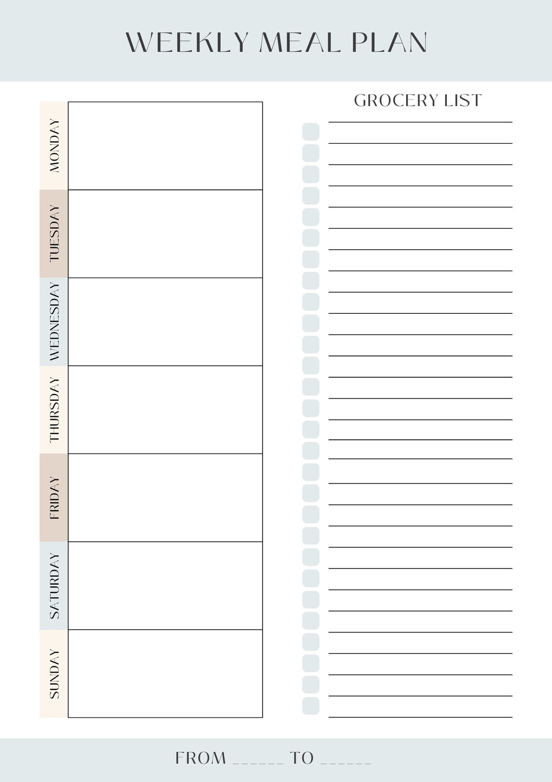 Free Online Printable Menu Maker