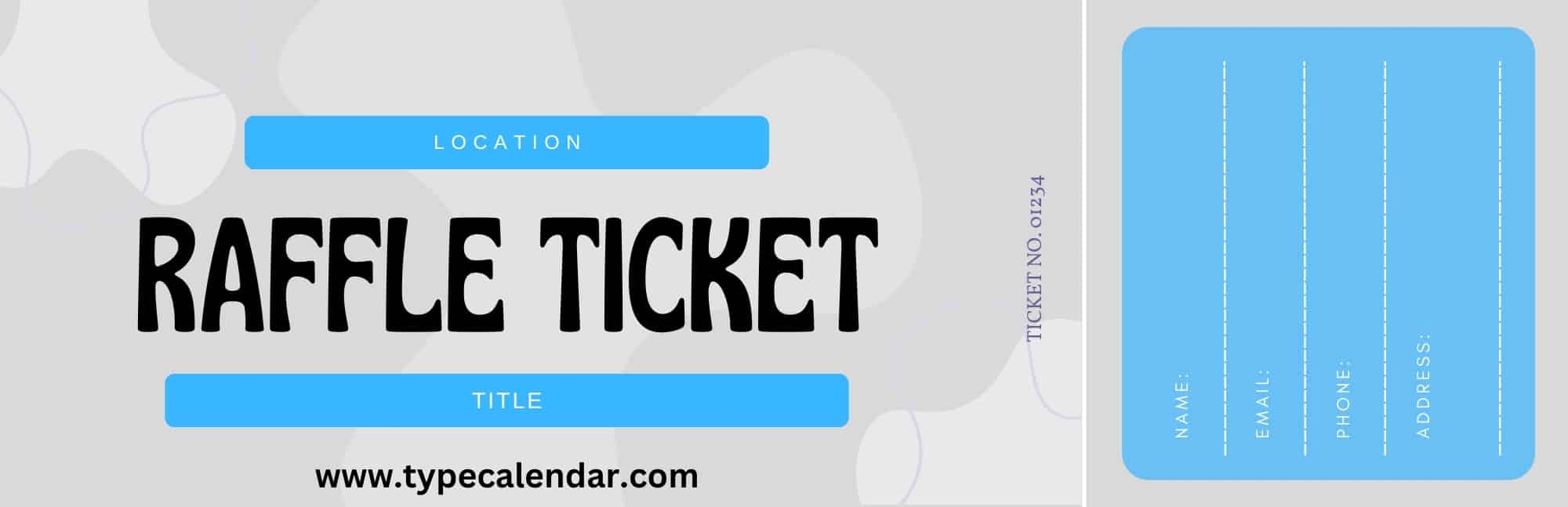 Free Printable Raffle Tickets With Stubs