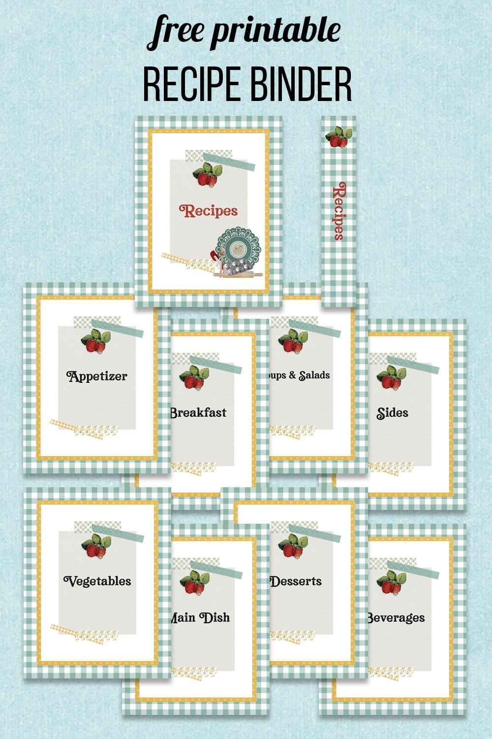 Free Printable Cookbook Divider Pages