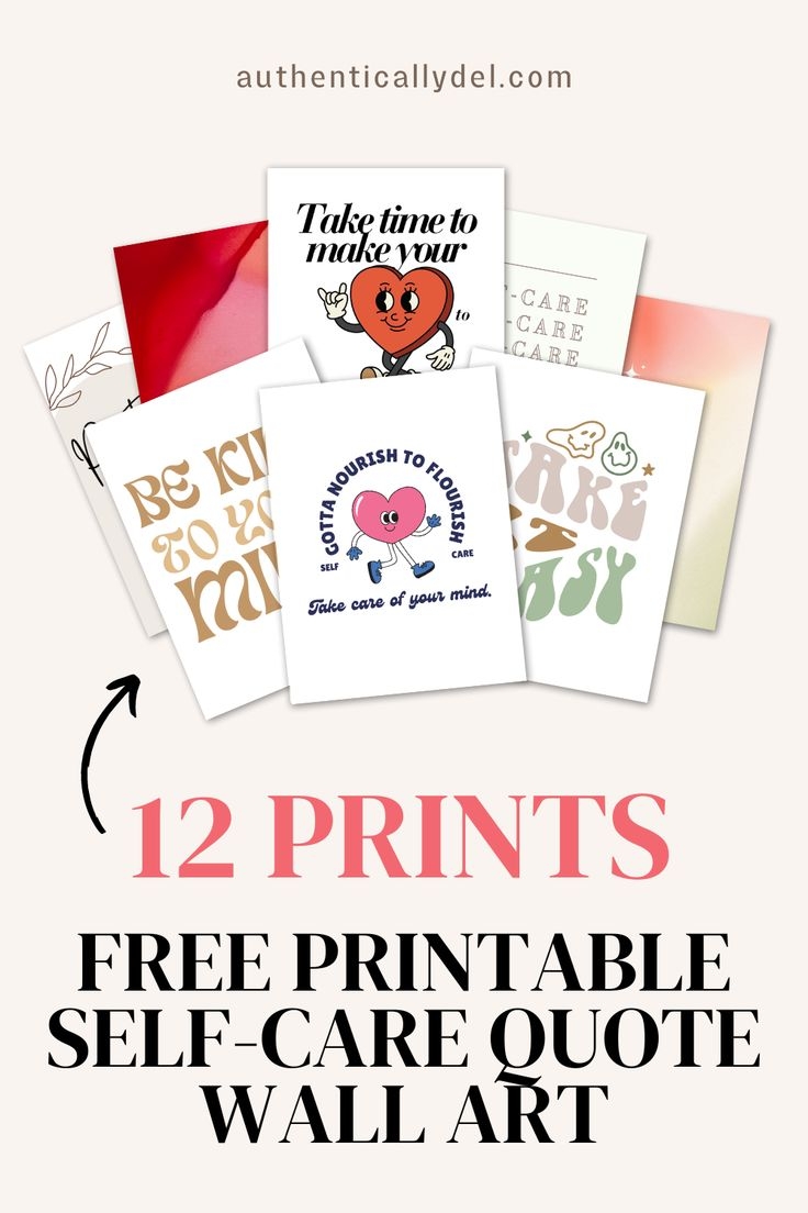Free Printable Self Care Quotes Wall Art