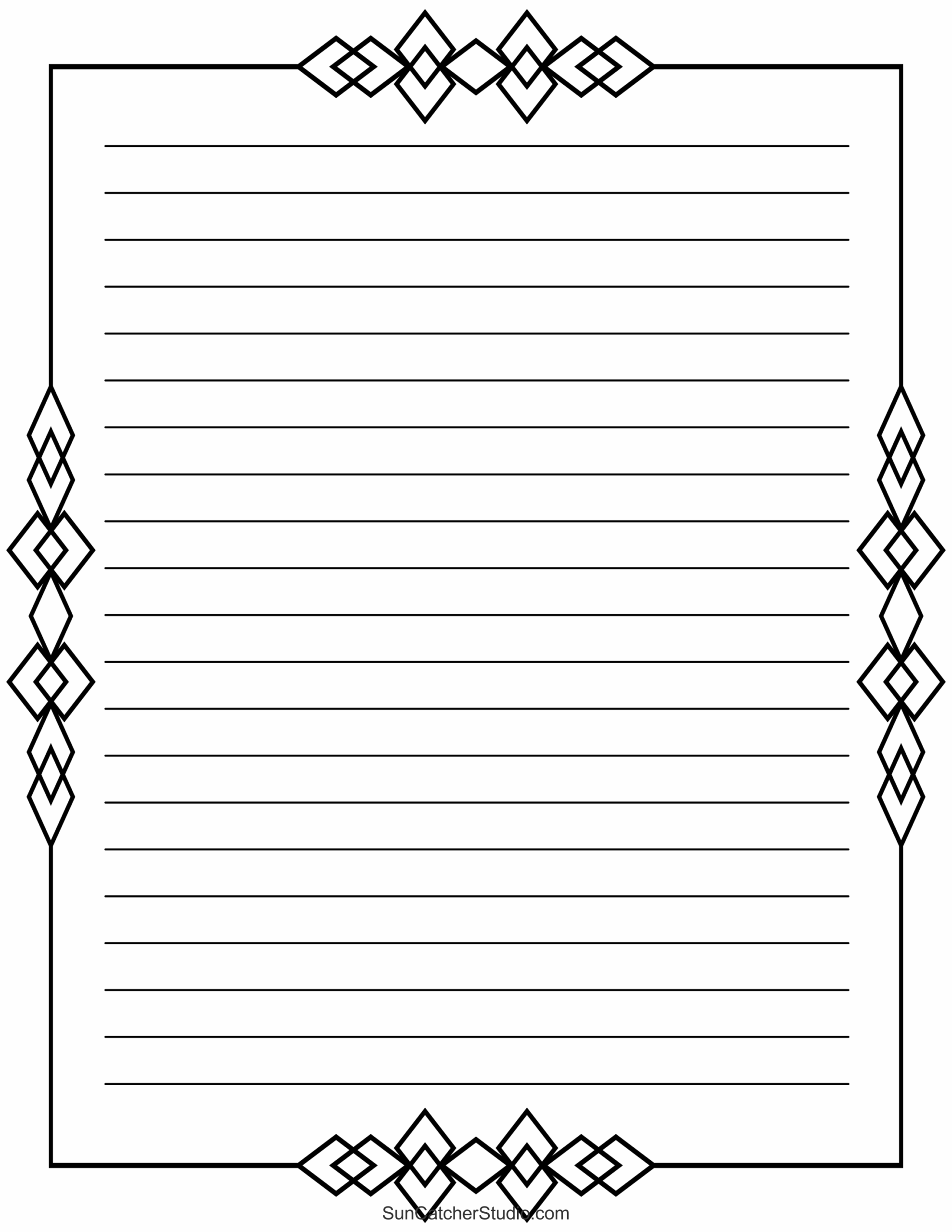 Free Printable Stationary With Lines And Borders