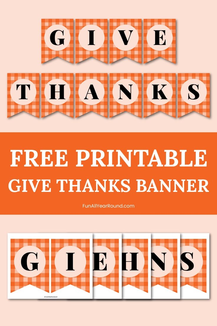Free Printable Banners For Thanksgiving