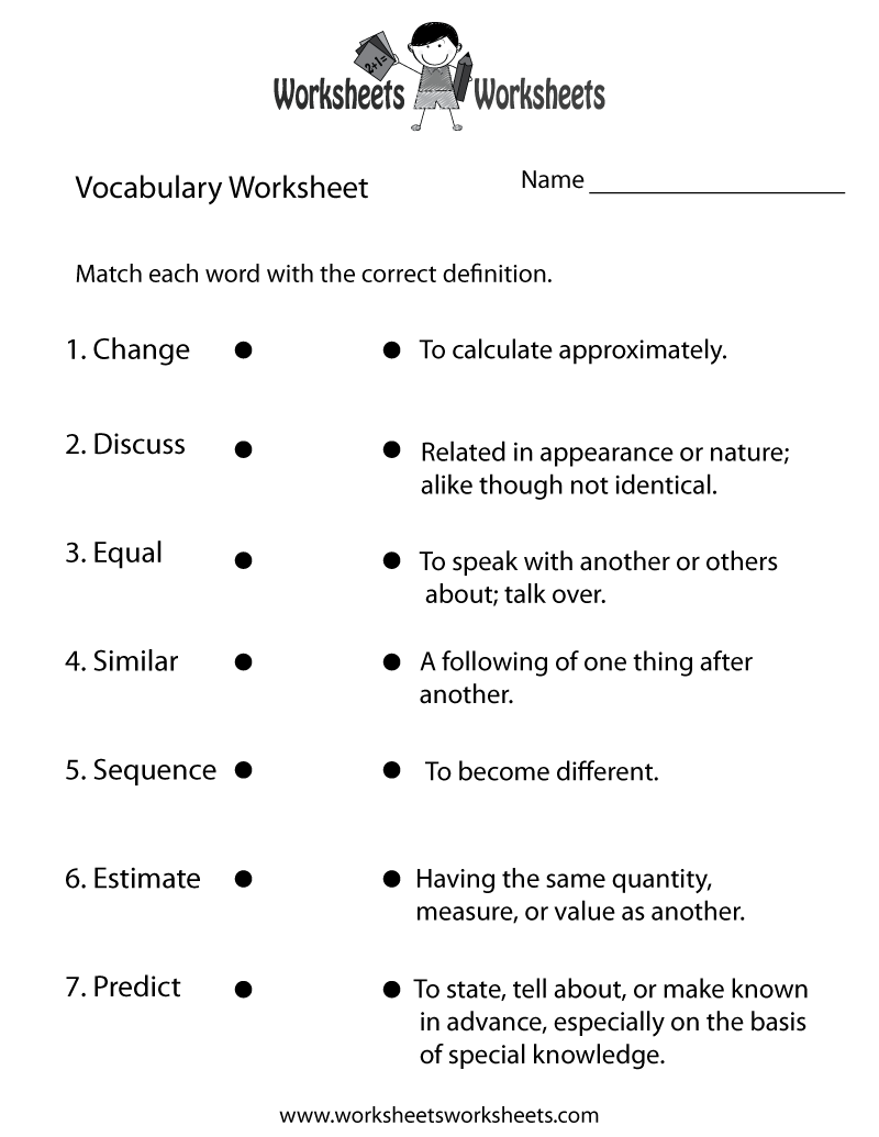 Vocabulary Words Every High Schooler Should Know Printable