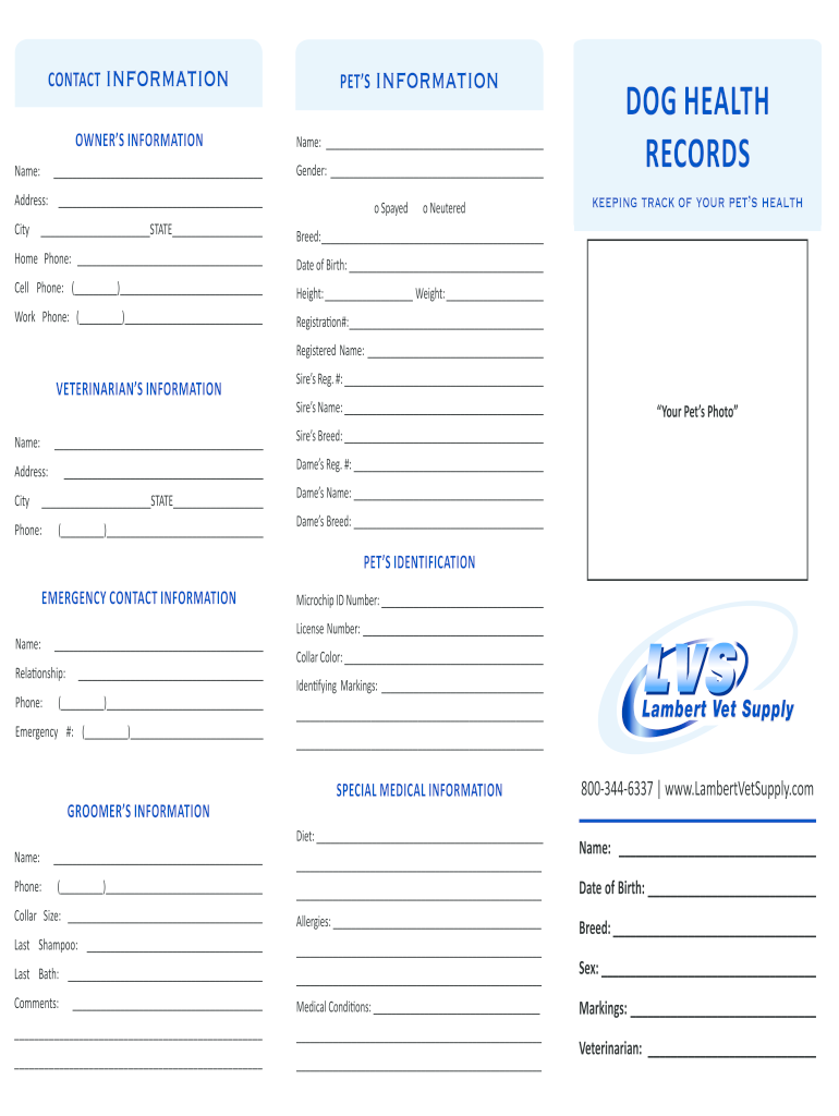 Avma Free Printable Vaccination Reord
