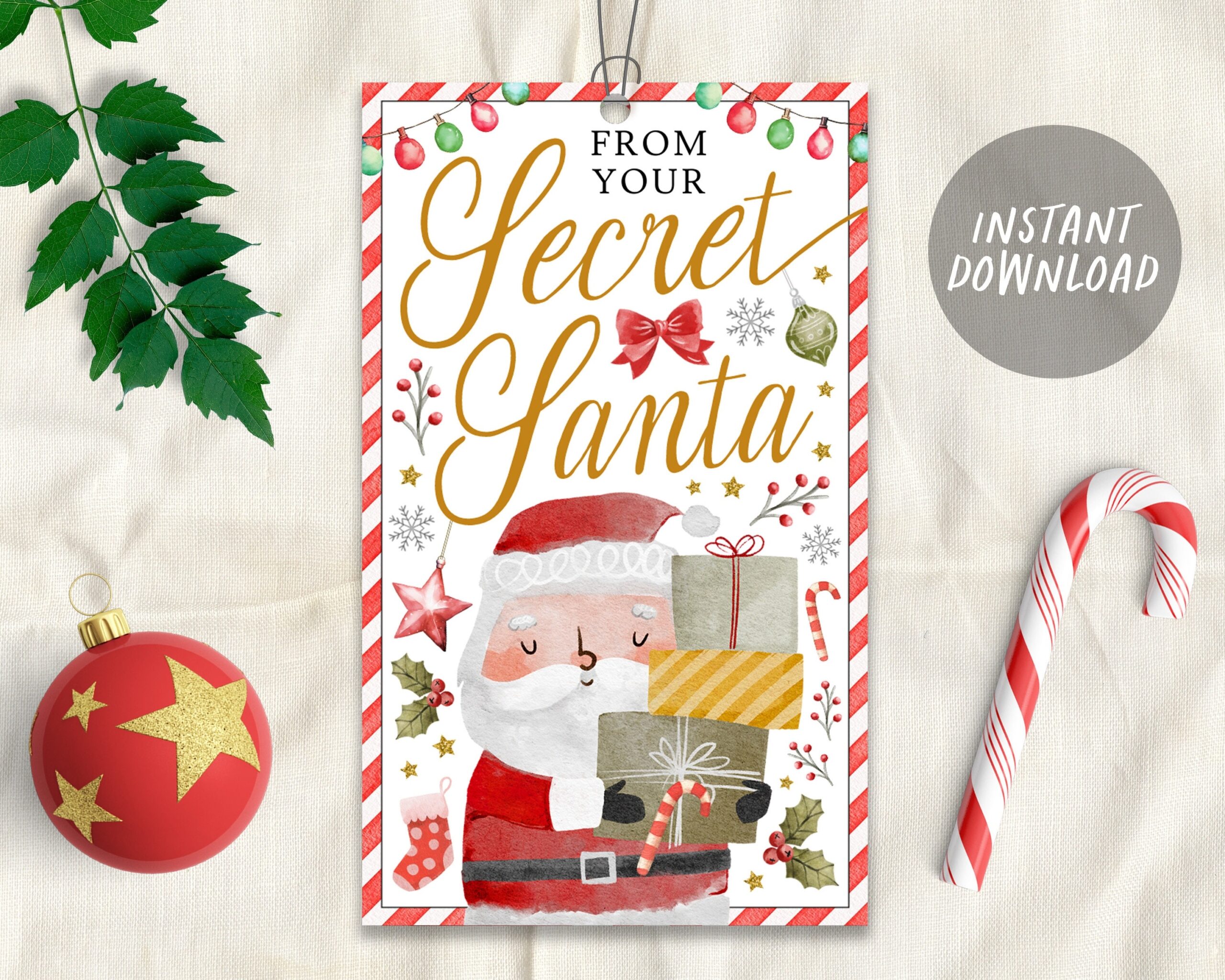 Free Printable Secret Santa Gift Tags