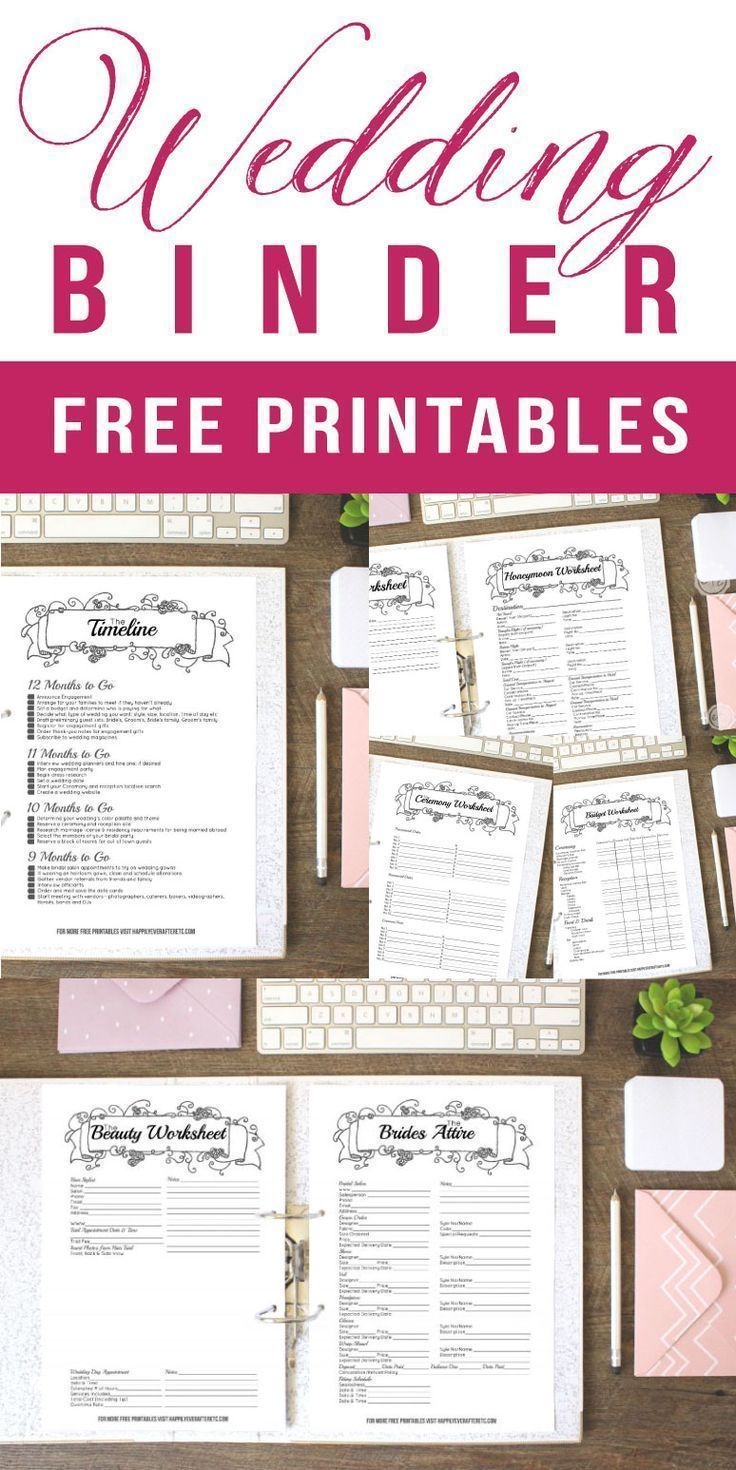 Diy Wedding Planner Binder Printables