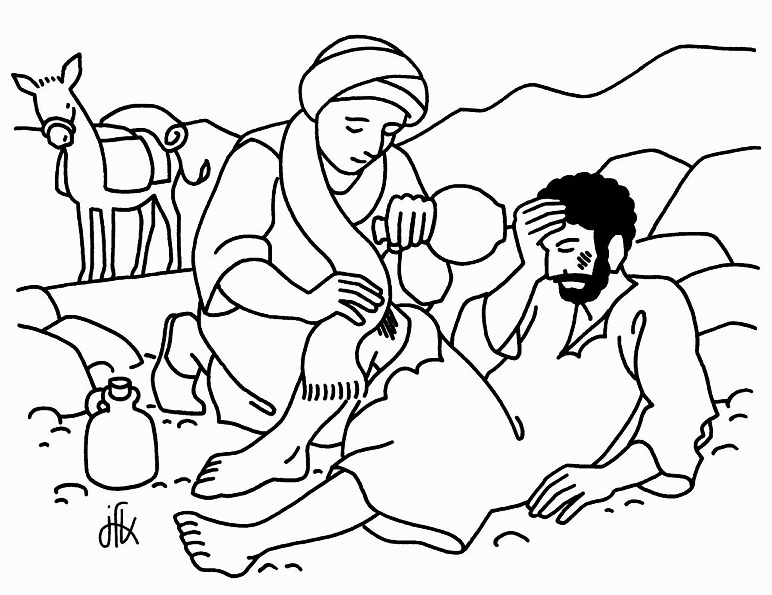 Good Samaritan Coloring Page Instant Download Etsy Canada