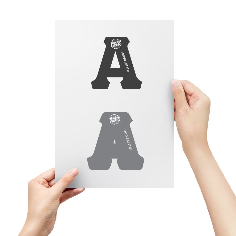 Greek Letter Printable Stencils Etsy UK