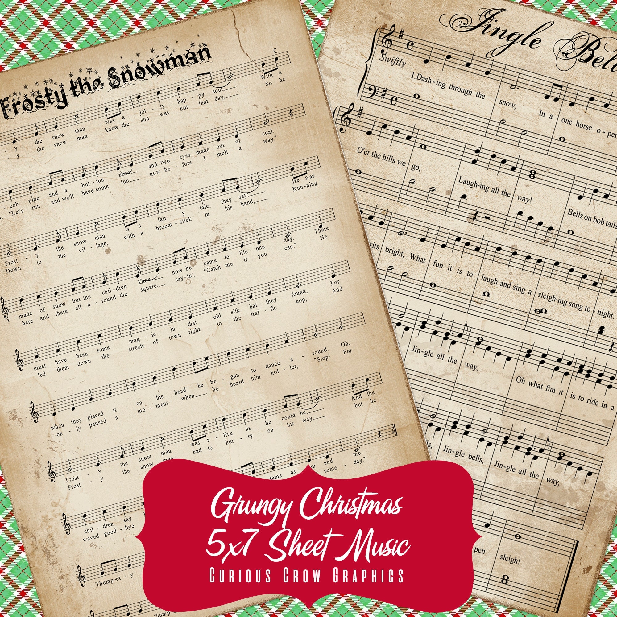 Vintage Christmas Sheet Music Printable,Frosty The Snowman