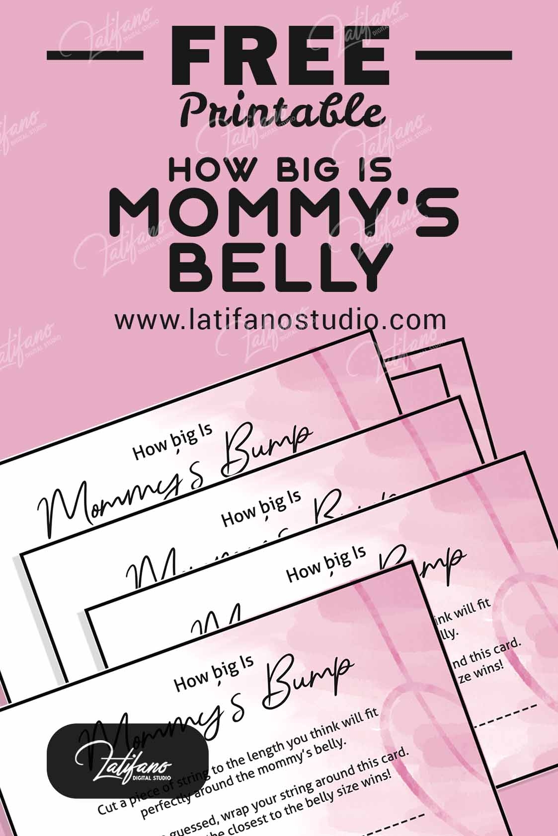 Guess Mommy s Tummy Size Printable Free Store
