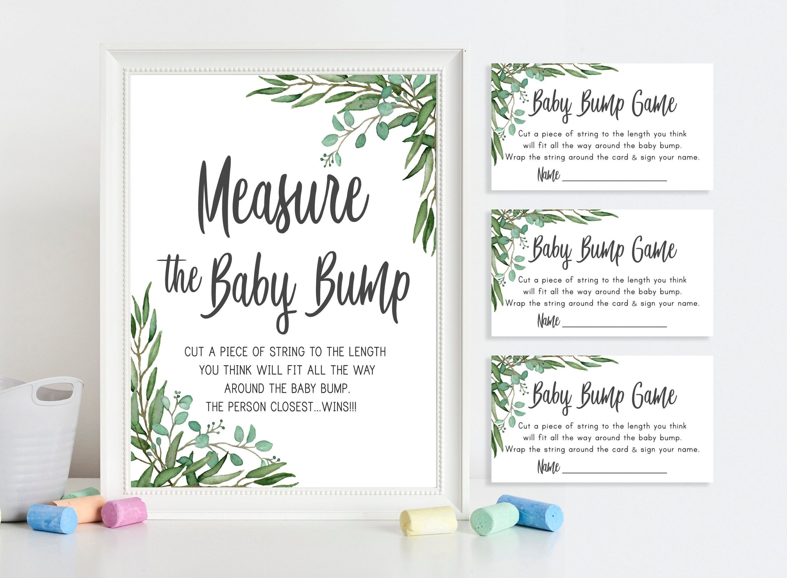Guess The Baby Bump Size Printable Store