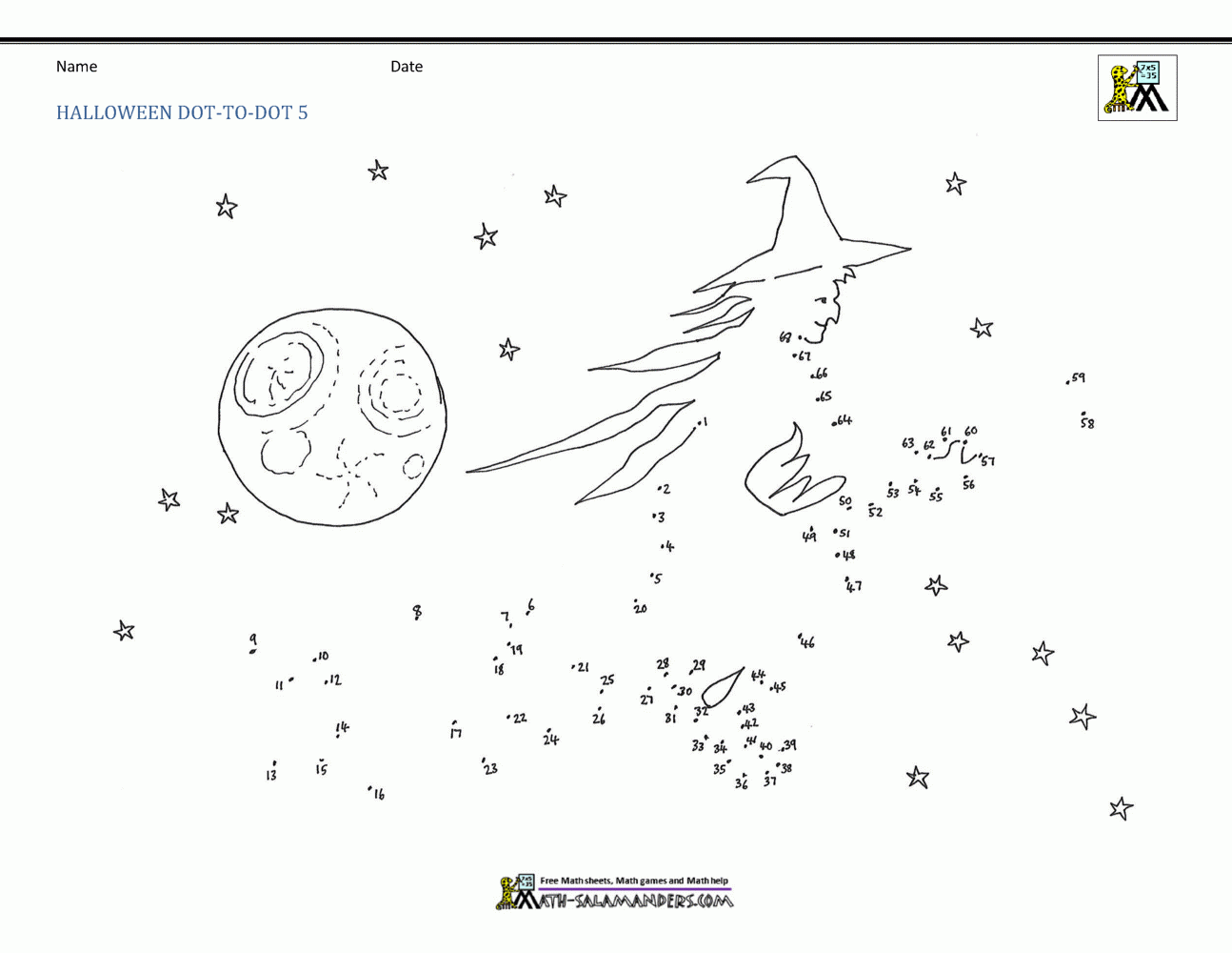 Halloween Connect The Dots Free Printable