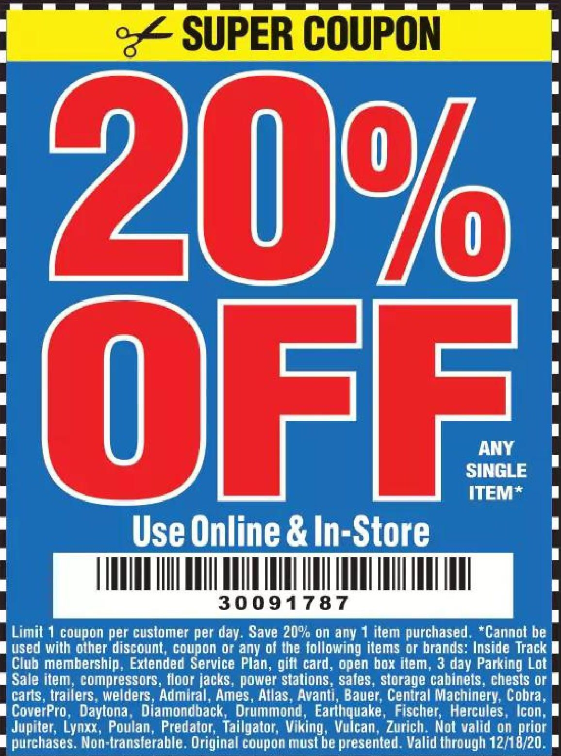 Harbor Freight Tools Coupon Database Free Coupons Percent Off Coupons Toolbox Coupons
