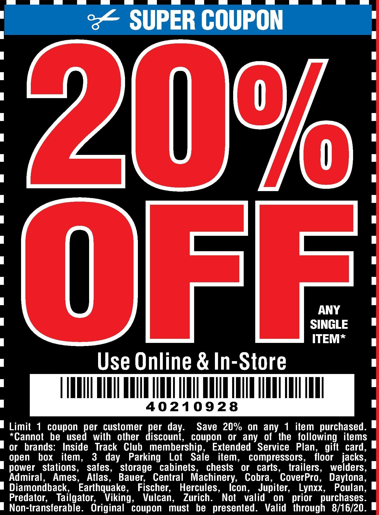 Harbor Freight Tools Coupon Database Free Coupons Percent Off Coupons Toolbox Coupons