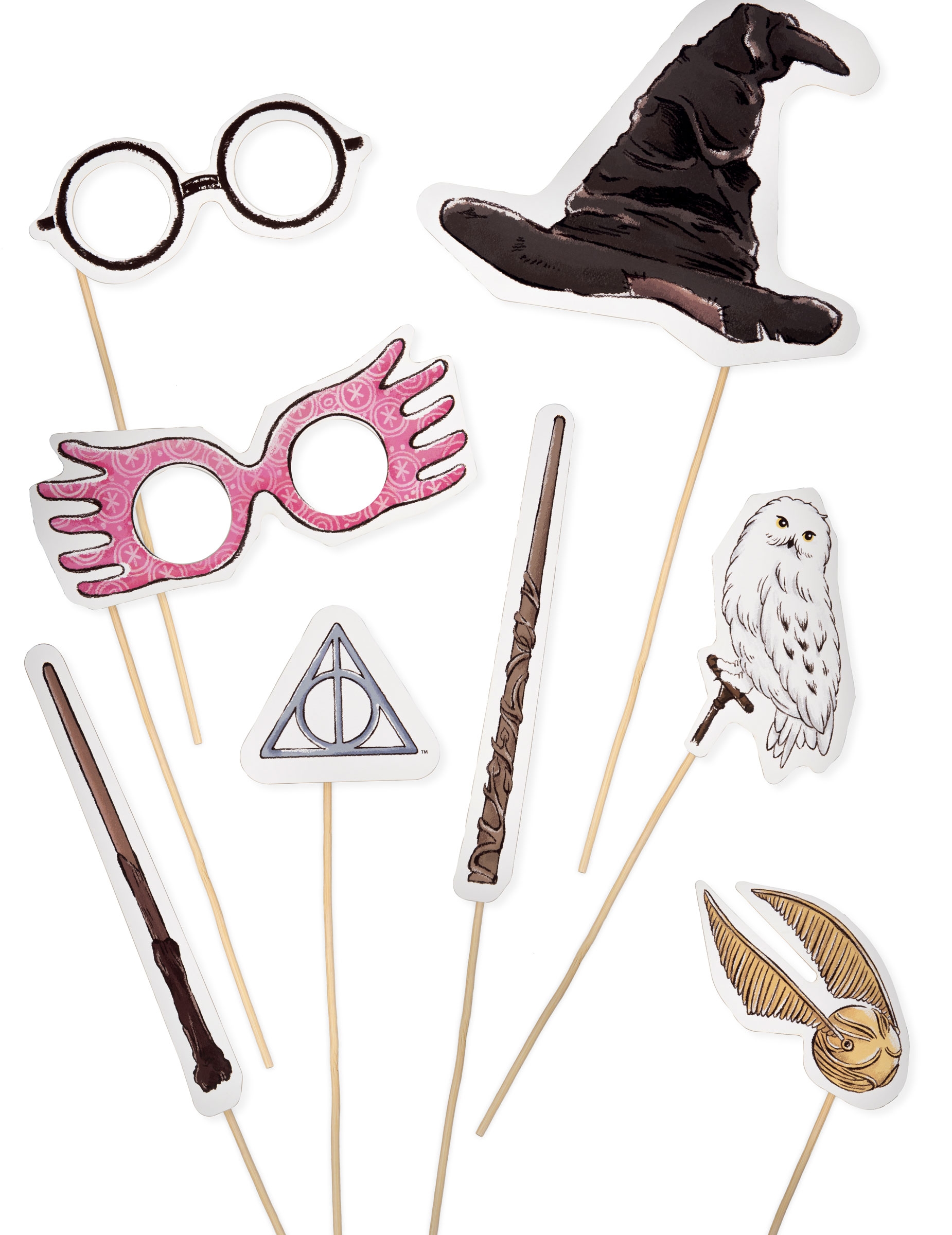 Harry Potter Photobooth Kit 8 teilig Partyzubeh r G nstige Halloween Accessoires Bei HorrorKlinik