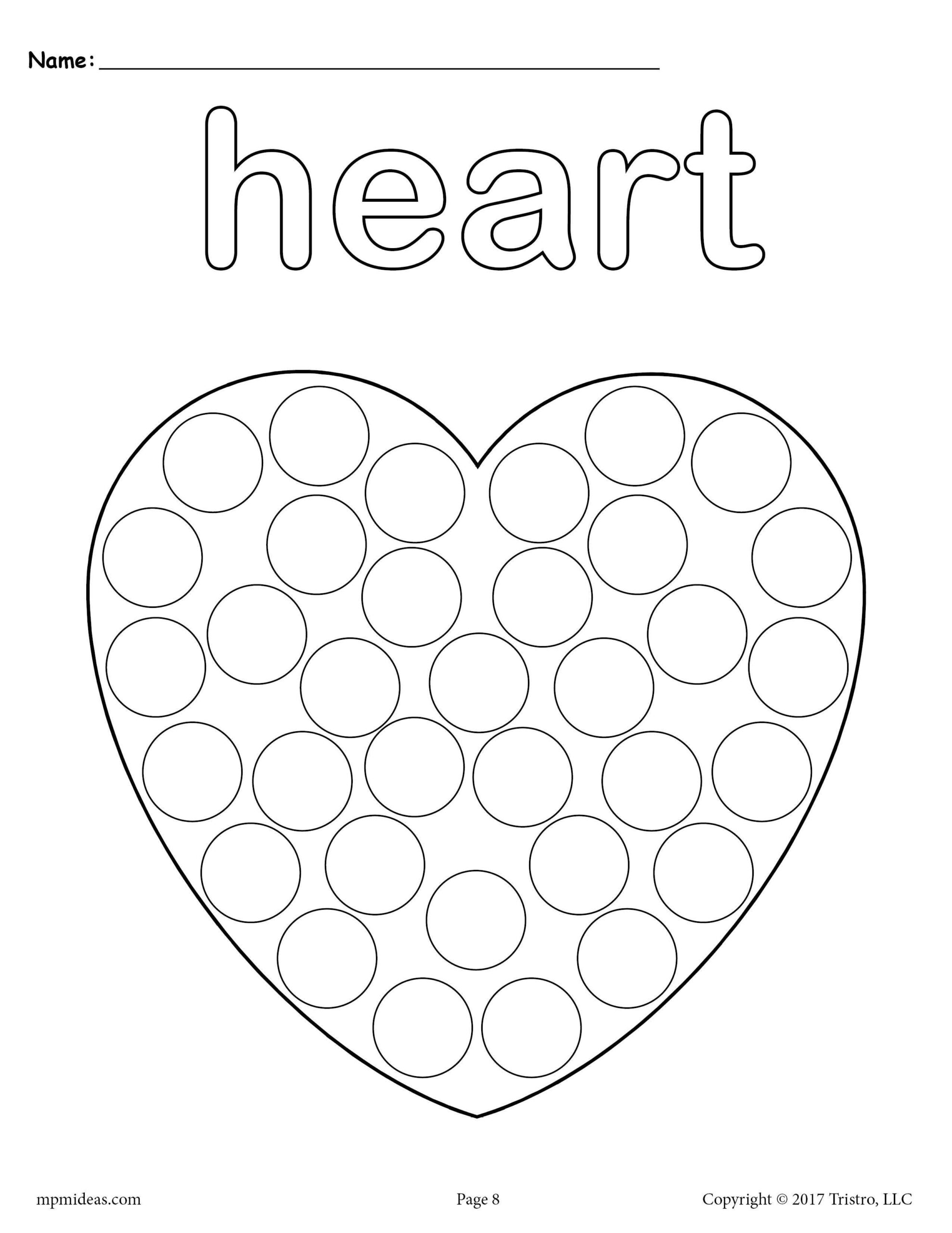 Heart Do A Dot Printable Digital Download