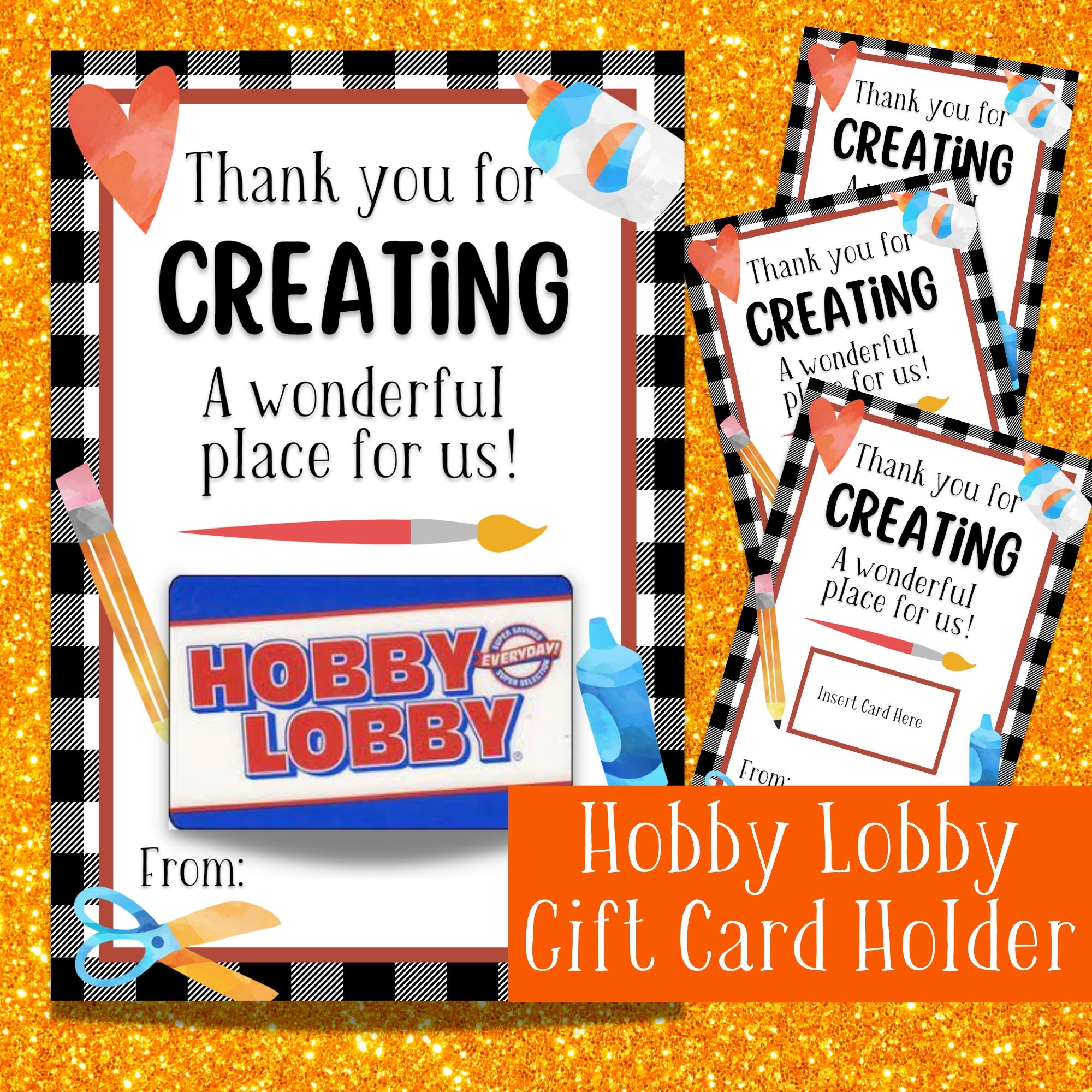 Hobby Lobby Gift Card Holder Teacher Gift Idea Home Decorating Gift Card Etsy