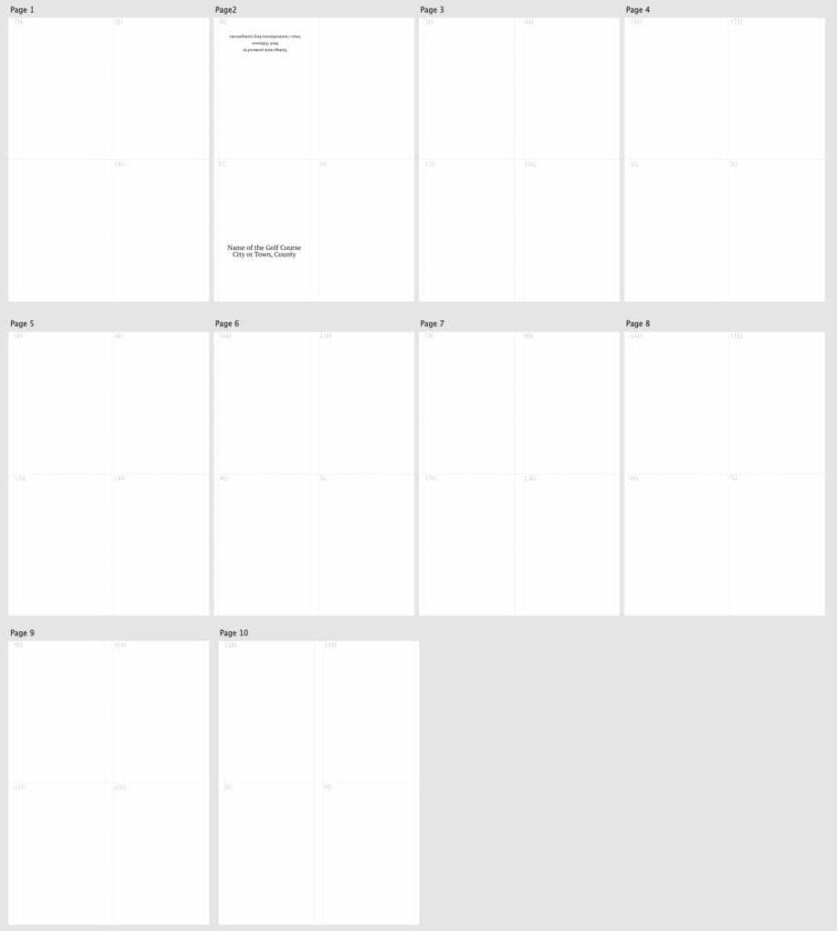 How To Make A Golf Course Yardage Book Mark Wilkinson Blog Worksheets Library