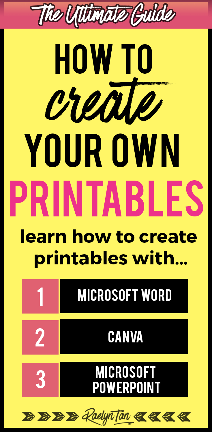 How To Make Your Own Printables Step by Step 