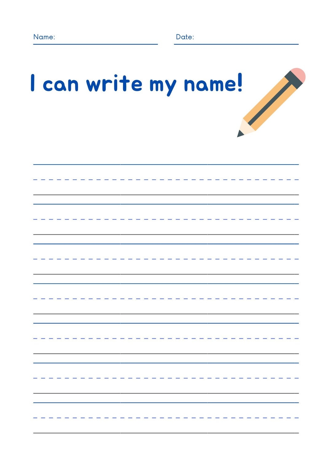 I Can Write My Name Printable