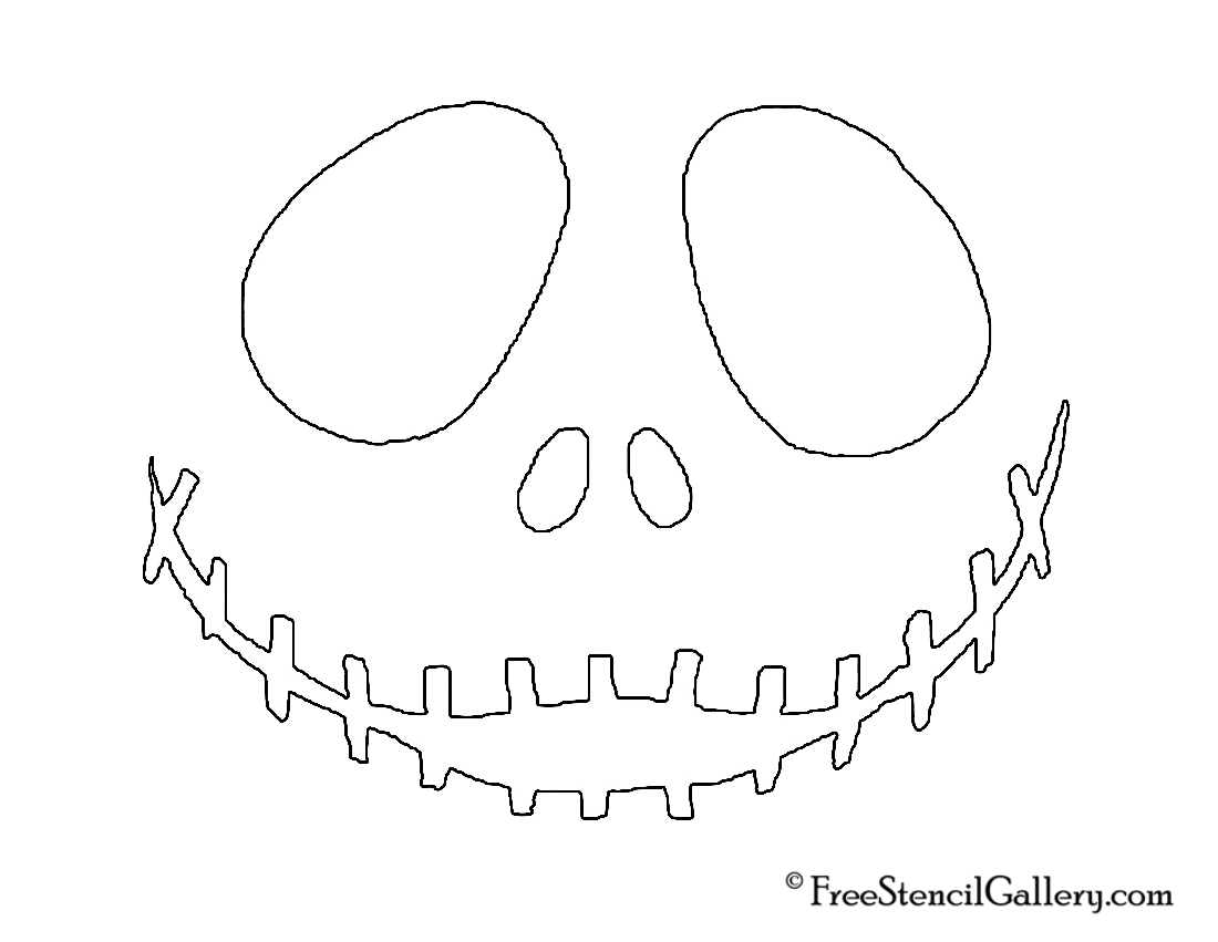 Jack Skellington Pumpkin Stencil Printable