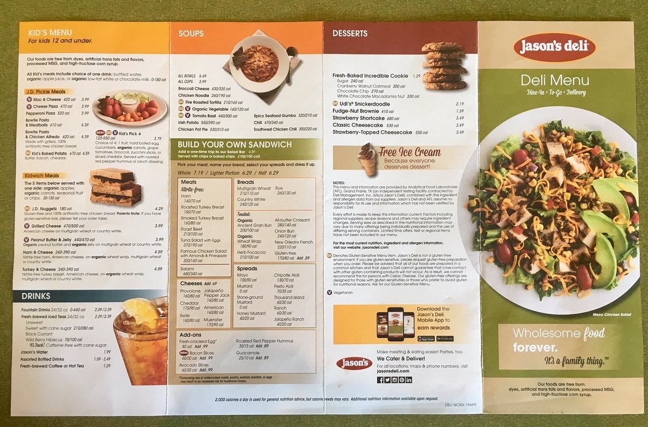 Jackson TN Jason s Deli Menu Salad Bar And Gluten Free Bread Picture Of Jason s Deli Jackson Tripadvisor