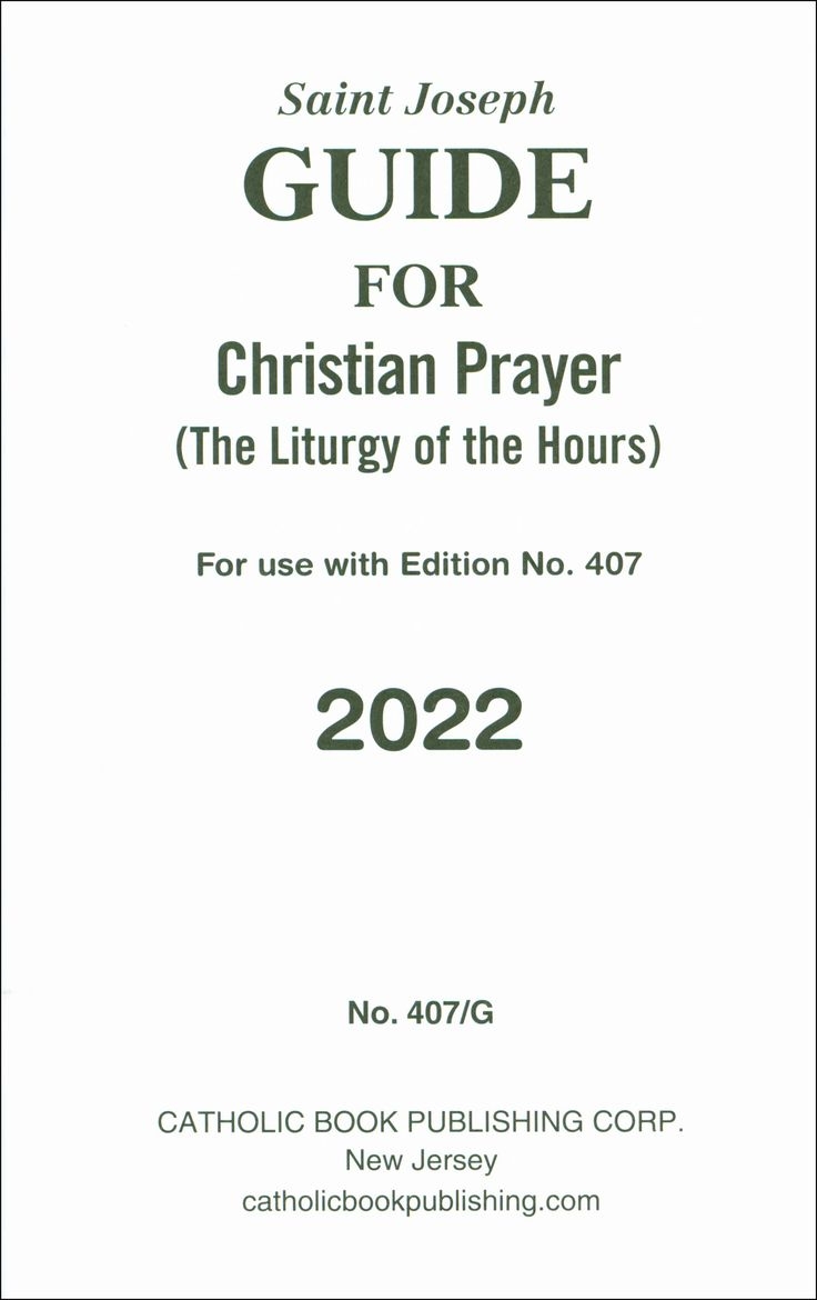 Liturgy Of The Hours Saint Joseph Guide For Christian Prayer 2022 Annual Large Print
