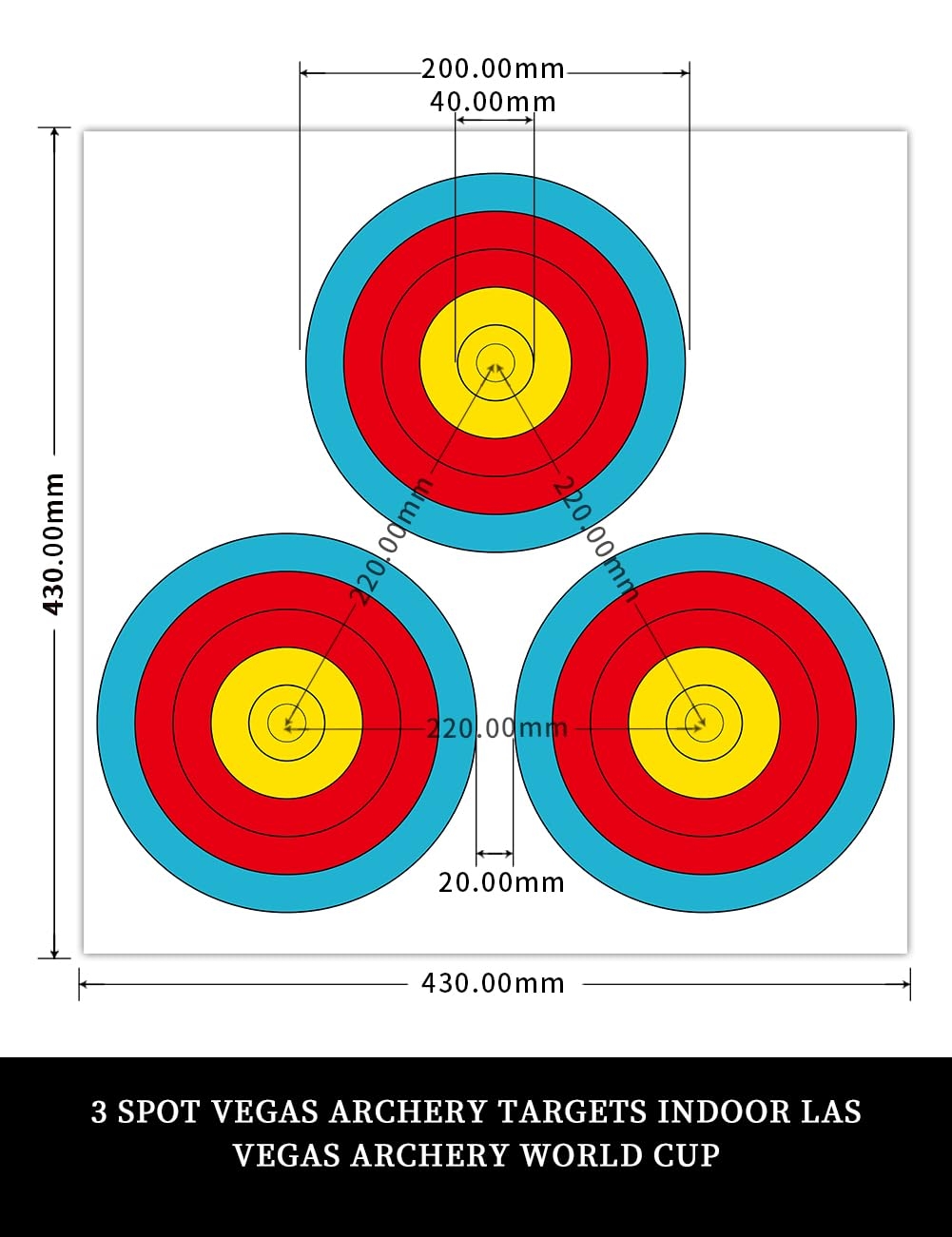 LONGBOWMAKER Archery Target Pads 3 Spot Vegas Archery Targets Amazon de Sports Outdoors