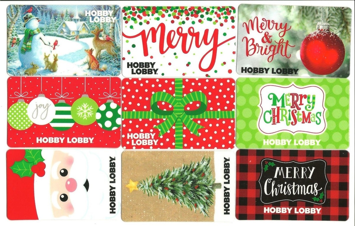 Lot 9 Hobby Lobby Gift Cards No Value Collectible Christmas Santa Snowman EBay