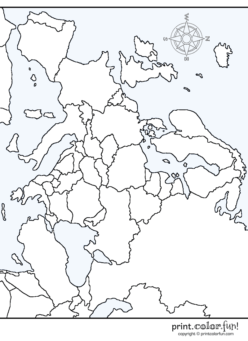 Printable Coloring Pages Of Labeled European Countries