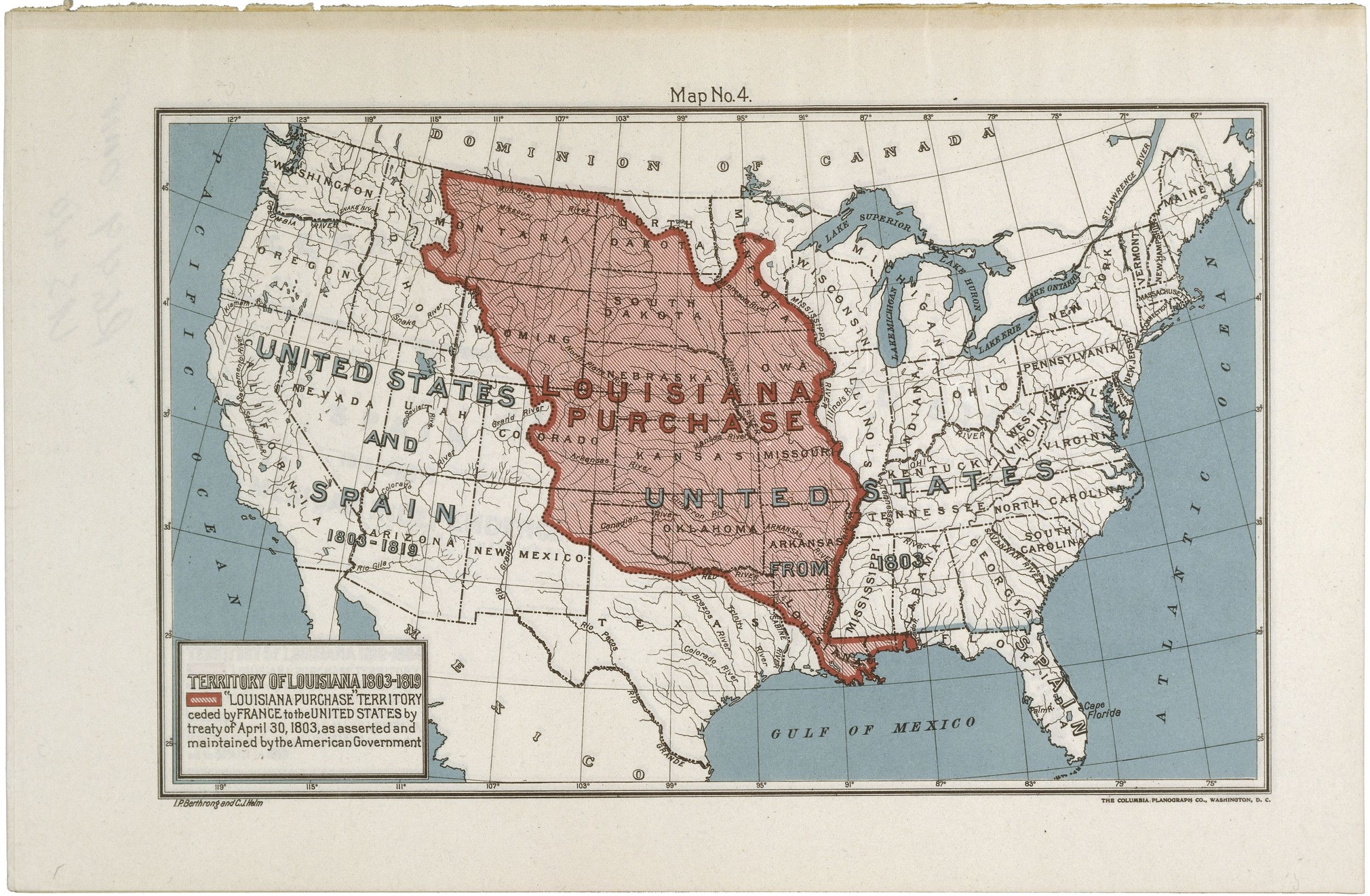 Map Of The Louisiana Purchase Territory DocsTeach