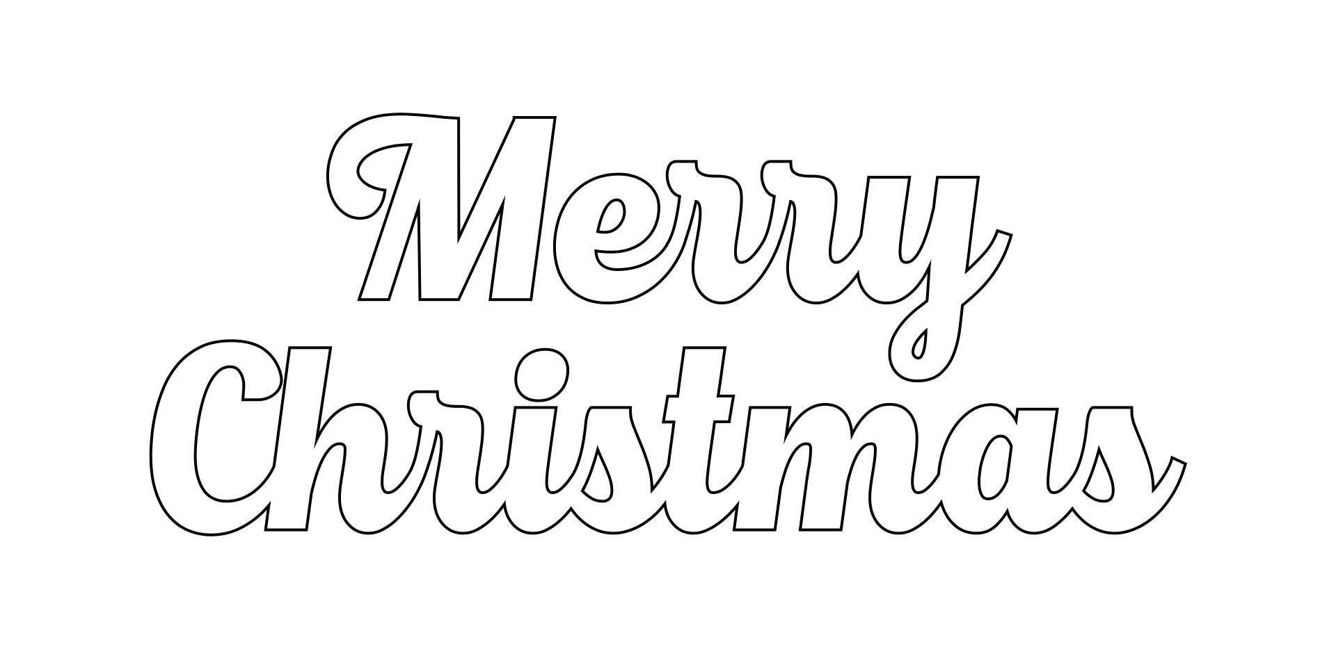 Merry Christmas Stencil Free Printable
