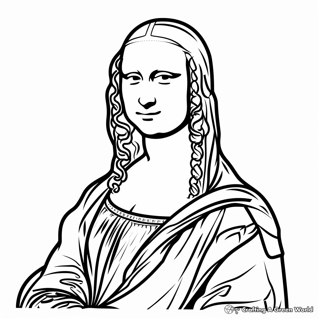 Mona Lisa Coloring Pages Free Printable 