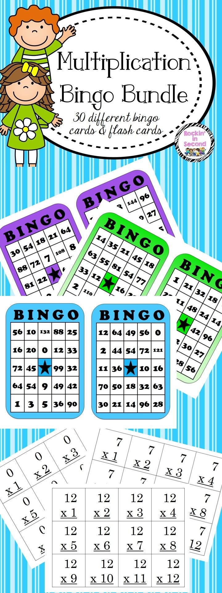 Printable Multiplication Bingo Calling Cards