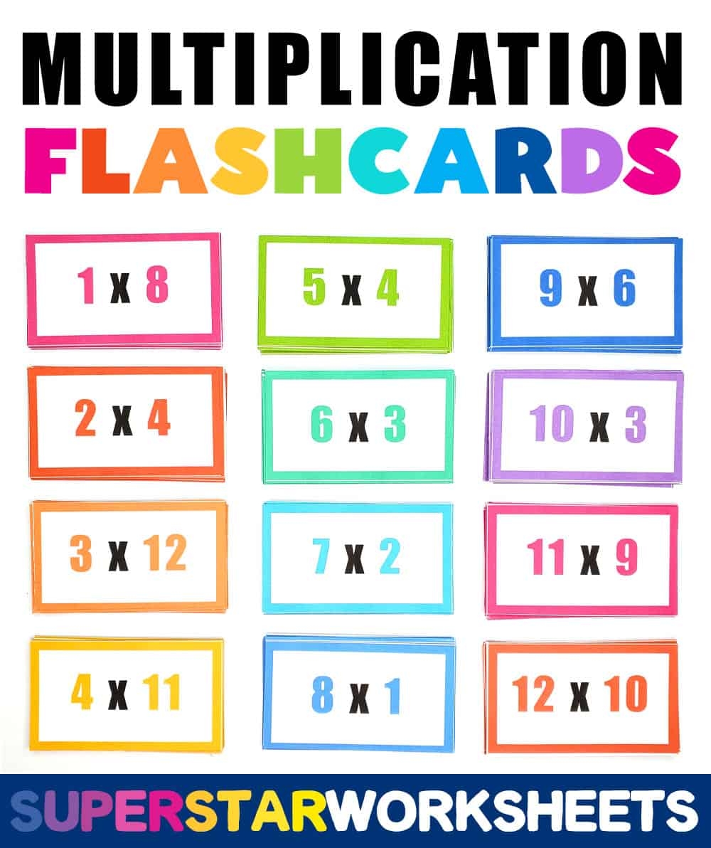 Printable Multiplication Flash Cards 1-12