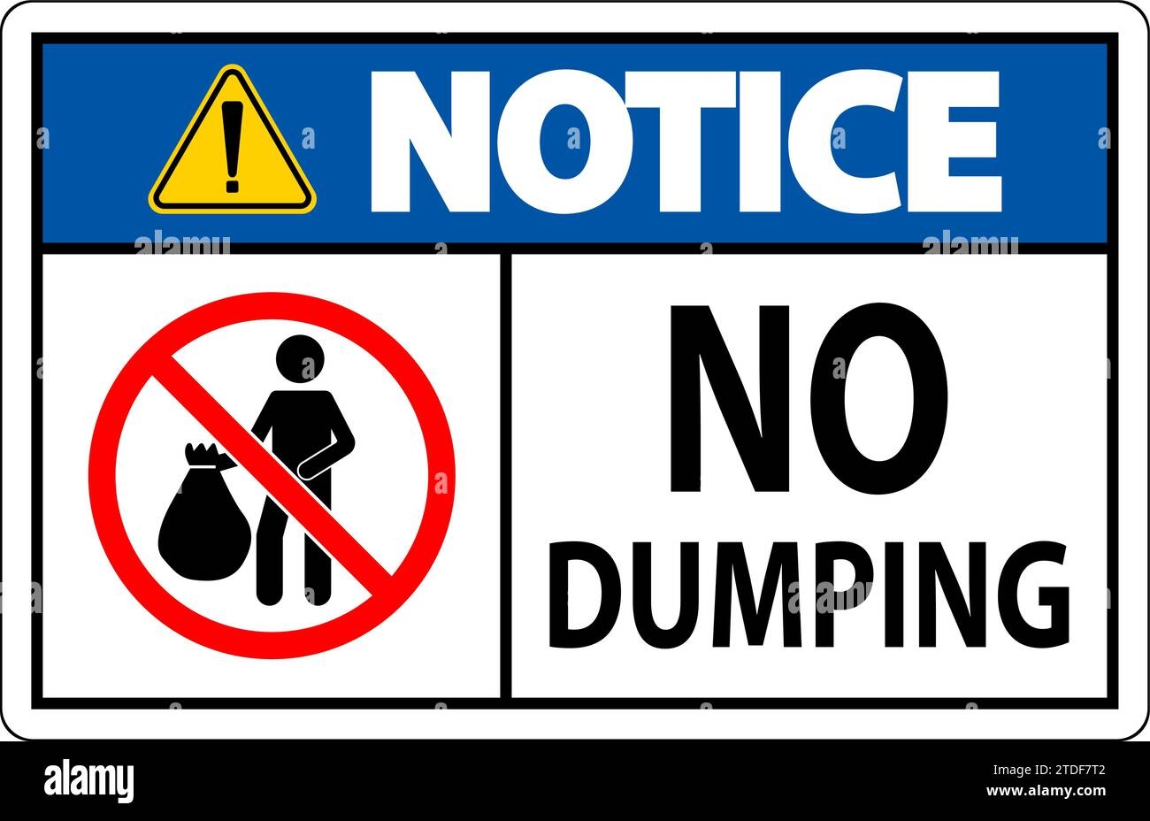 Notice No Dumping Sign Stock Vector Image Art Alamy
