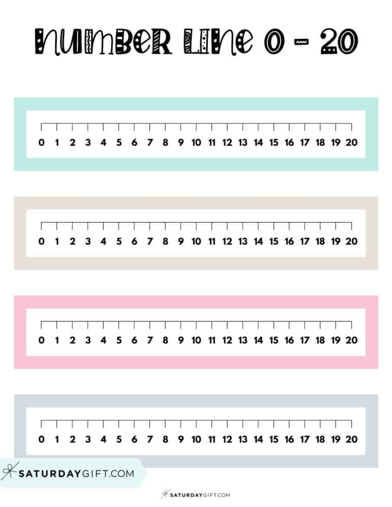 Printable Number Line To 20